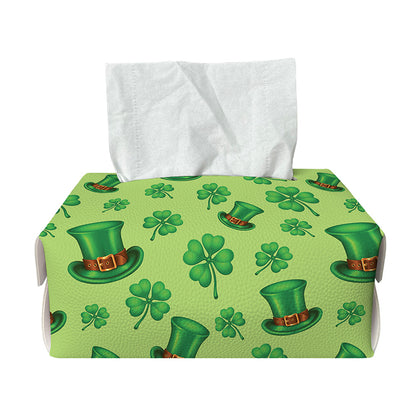 Clover And Hat St. Patrick's Day Print Rectangle Tissue Box Cover