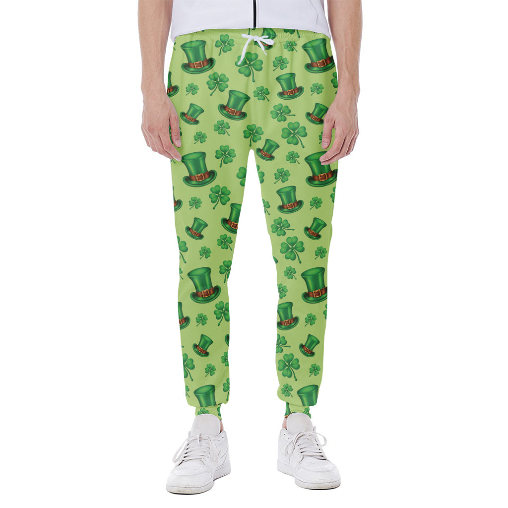 Clover And Hat St. Patrick's Day Print Scuba Joggers