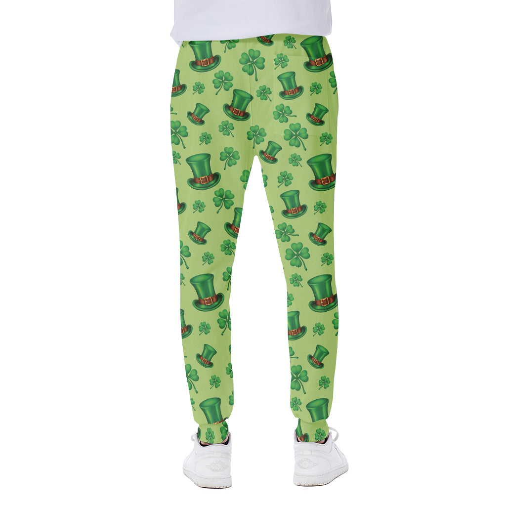 Clover And Hat St. Patrick's Day Print Scuba Joggers