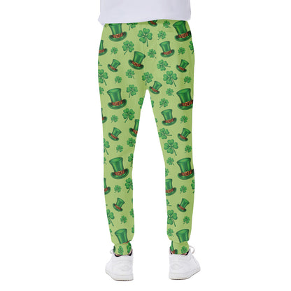 Clover And Hat St. Patrick's Day Print Scuba Joggers