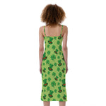 Clover And Hat St. Patrick's Day Print Slim Fit Midi Cami Dress