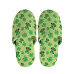 Clover And Hat St. Patrick's Day Print Slippers