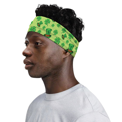 Clover And Hat St. Patrick's Day Print Sports Headband