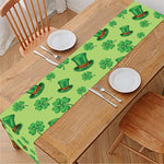 Clover And Hat St. Patrick's Day Print Table Runner