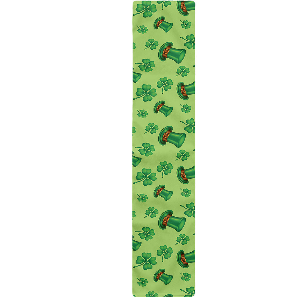 Clover And Hat St. Patrick's Day Print Table Runner