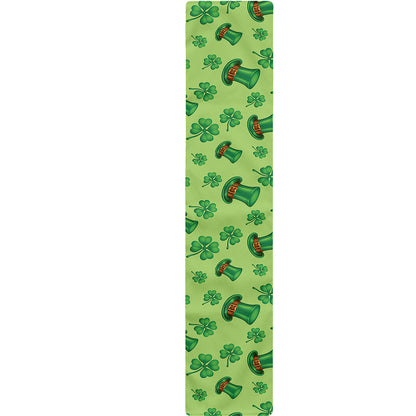 Clover And Hat St. Patrick's Day Print Table Runner