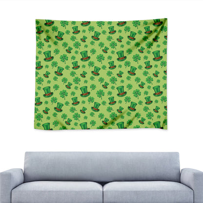 Clover And Hat St. Patrick's Day Print Tapestry