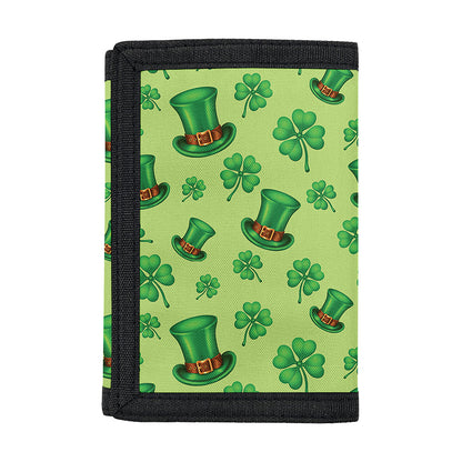 Clover And Hat St. Patrick's Day Print Trifold Wallet