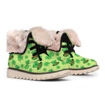 Clover And Hat St. Patrick's Day Print Winter Boots