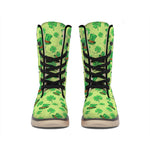 Clover And Hat St. Patrick's Day Print Winter Boots
