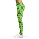 Clover And Hat St. Patrick's Day Print Women's Leggings