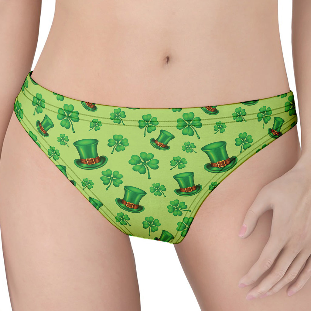 Clover And Hat St. Patrick's Day Print Women's Thong