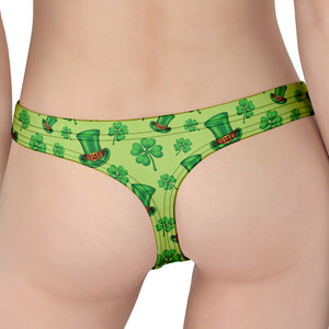 Clover And Hat St. Patrick's Day Print Women's Thong