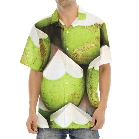 Coconut 3D Print Aloha Shirt
