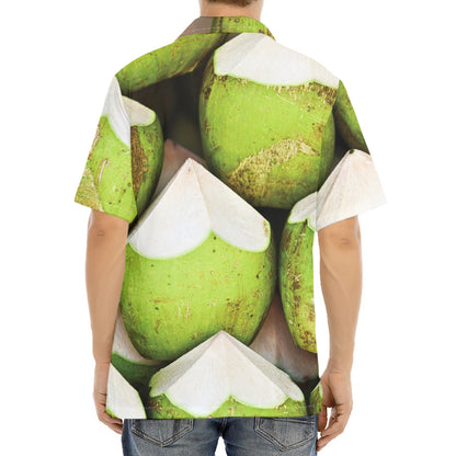 Coconut 3D Print Aloha Shirt