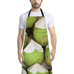 Coconut 3D Print Bib Apron With Pocket
