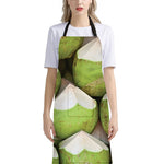 Coconut 3D Print Bib Apron With Pocket