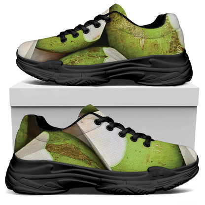 Coconut 3D Print Black Chunky Shoes