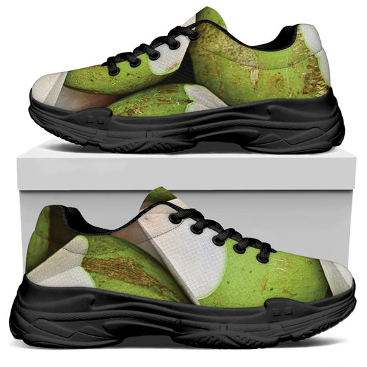 Coconut 3D Print Black Chunky Shoes