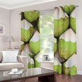 Coconut 3D Print Dimout Grommet Curtains