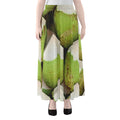 Coconut 3D Print Chiffon Maxi Skirt