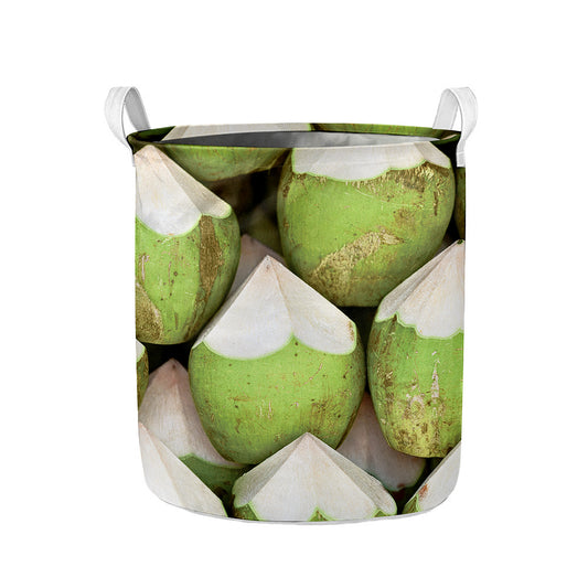 Coconut 3D Print Collapsible Laundry Basket