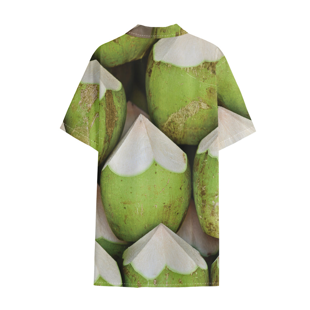 Coconut 3D Print Cotton Hawaiian Shirt