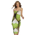 Coconut 3D Print Cross Back Cami Dress