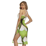 Coconut 3D Print Cross Back Cami Dress