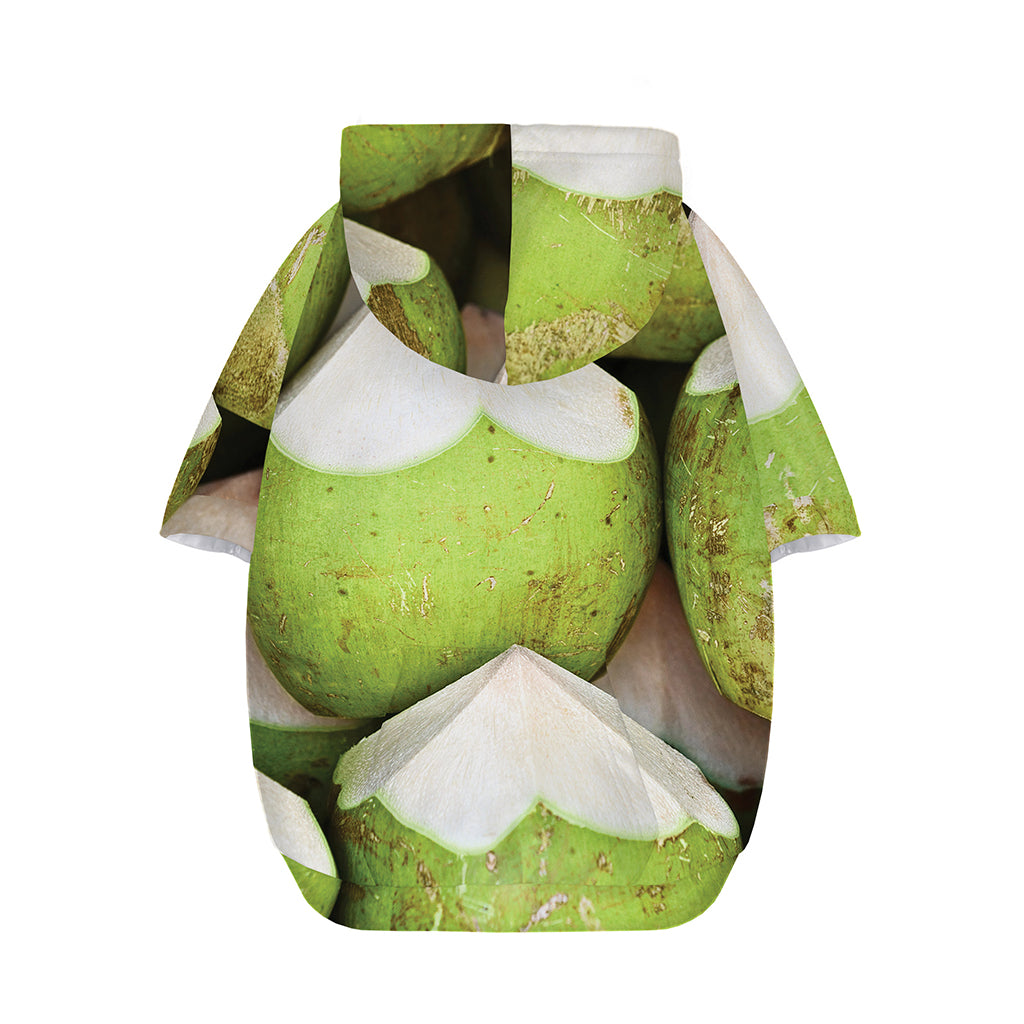 Coconut 3D Print Dog Zip Up Hoodie