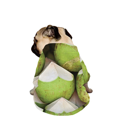 Coconut 3D Print Dog Zip Up Jacket