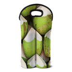 Coconut 3D Print Double Neoprene Wine Tote