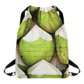 Coconut 3D Print Drawstring Backpack