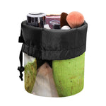 Coconut 3D Print Drawstring Makeup Bag