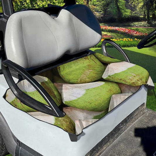 Coconut 3D Print Golf Cart Seat Cover