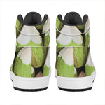 Coconut 3D Print High Top Leather Sneakers