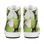 Coconut 3D Print High Top Leather Sneakers