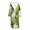 Coconut 3D Print Hooded Bathrobe