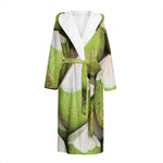 Coconut 3D Print Hooded Bathrobe