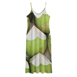 Coconut 3D Print Jersey Midi Cami Dress