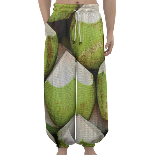 Coconut 3D Print Lantern Pants