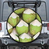 Coconut 3D Print Leather Spare Tire Cover