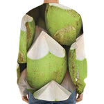 Coconut 3D Print Long Sleeve Baseball Jersey