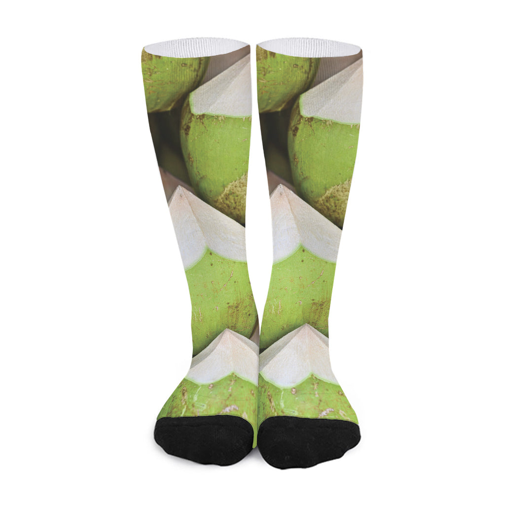 Coconut 3D Print Long Socks