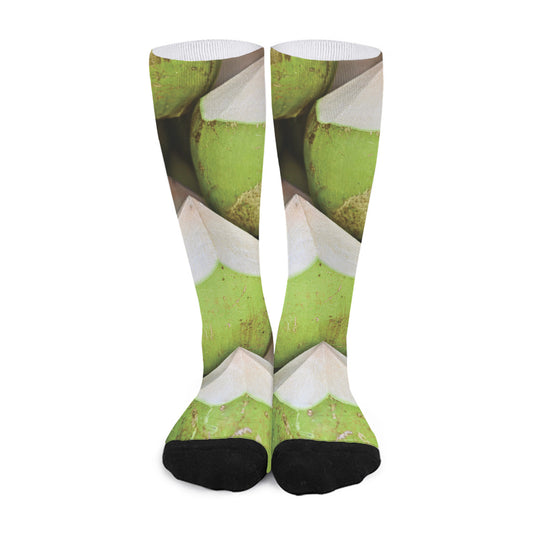 Coconut 3D Print Long Socks