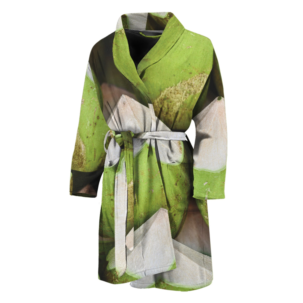 Coconut 3D Print Men's Bathrobe