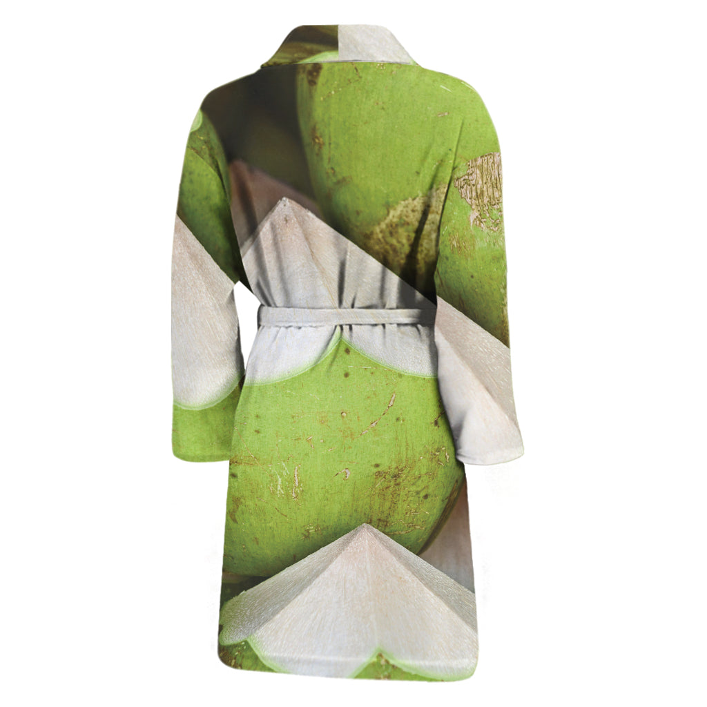 Coconut 3D Print Men's Bathrobe