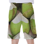 Coconut 3D Print Men's Beach Shorts