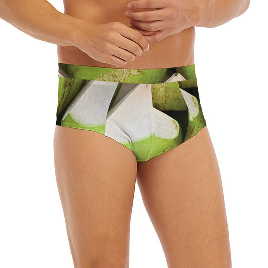 Coconut 3D Print Men's Briefs