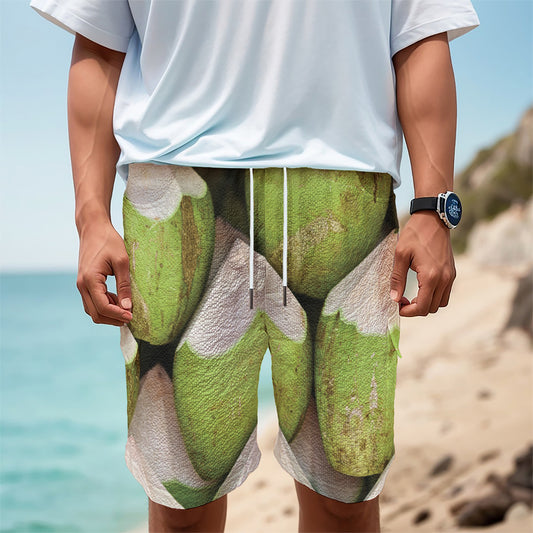 Coconut 3D Print Men's Cargo Shorts
